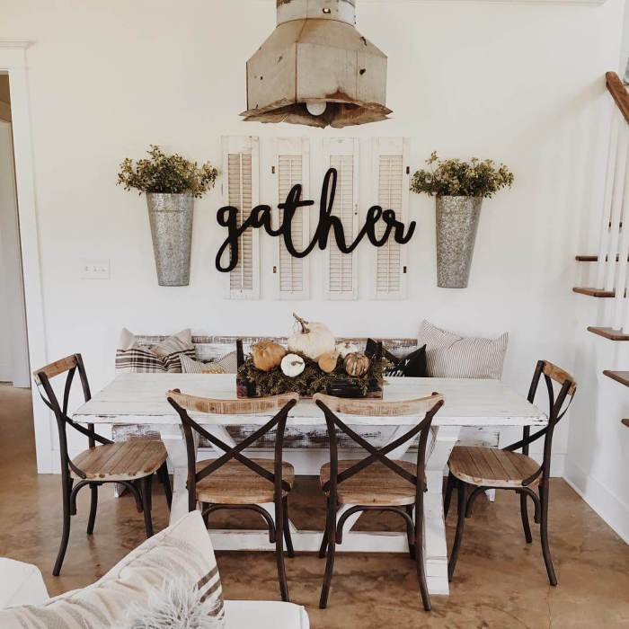 How to decorate a dinning room country style