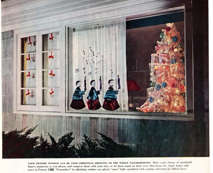 How to decorate picture window for christmas