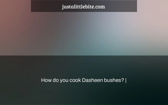 How to cook dasheen trinidad style