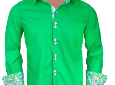 Bright green dress shirt mens