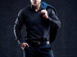 Walmart mens black dress shirts