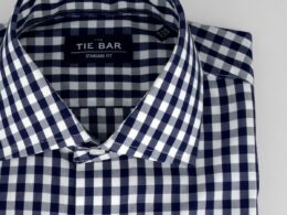 Gingham dress shirt men