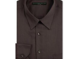 Dark brown mens dress shirt