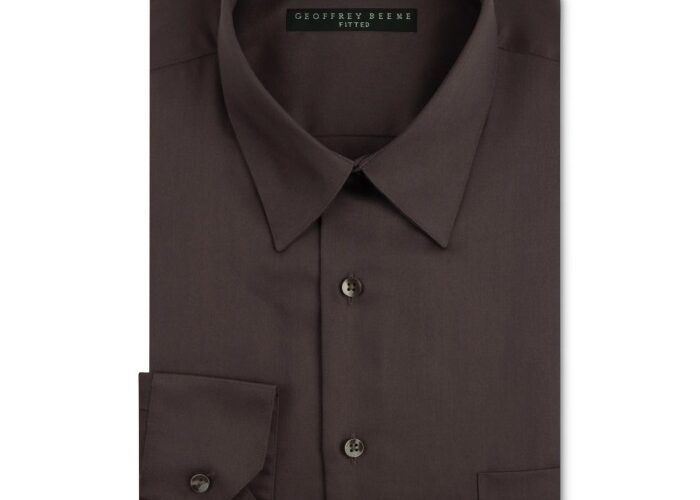 Dark brown mens dress shirt