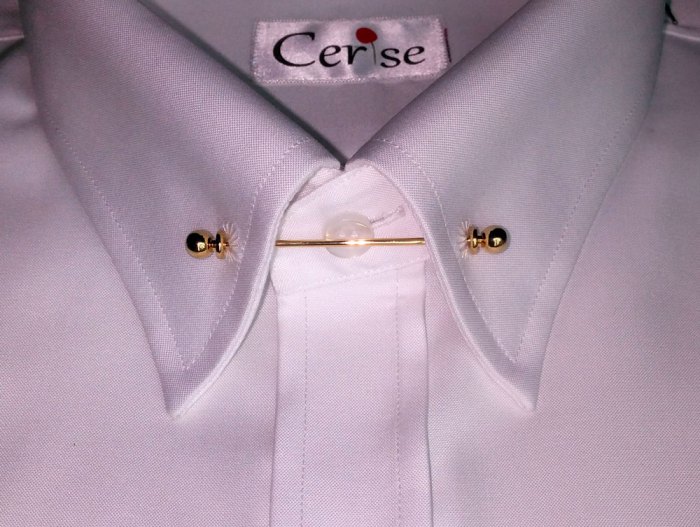 Men's dress shirts point collar